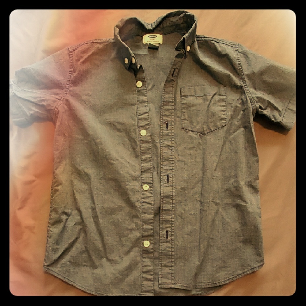 Boys 6 old navy denim button up